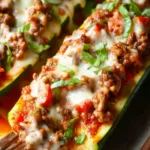 Italian Sausage Zucchini Boats First Image