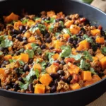 Sweet Potato Turkey Skillet with Black Beans, One Pan First Image
