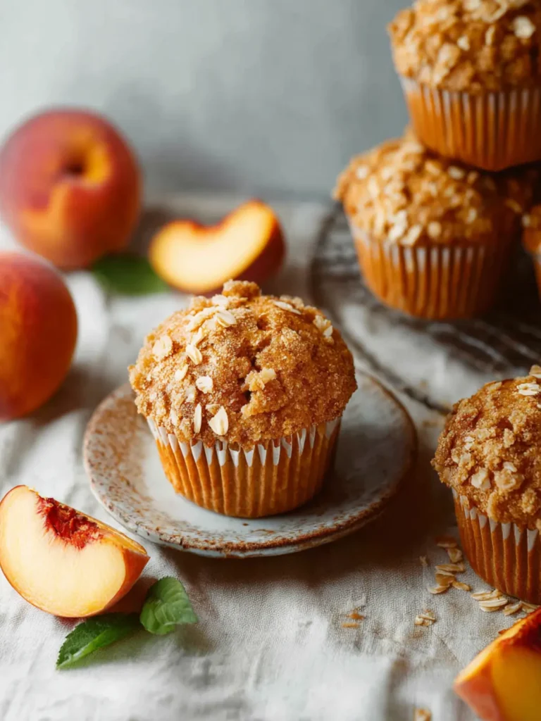 Fresh Peach Muffins First Image