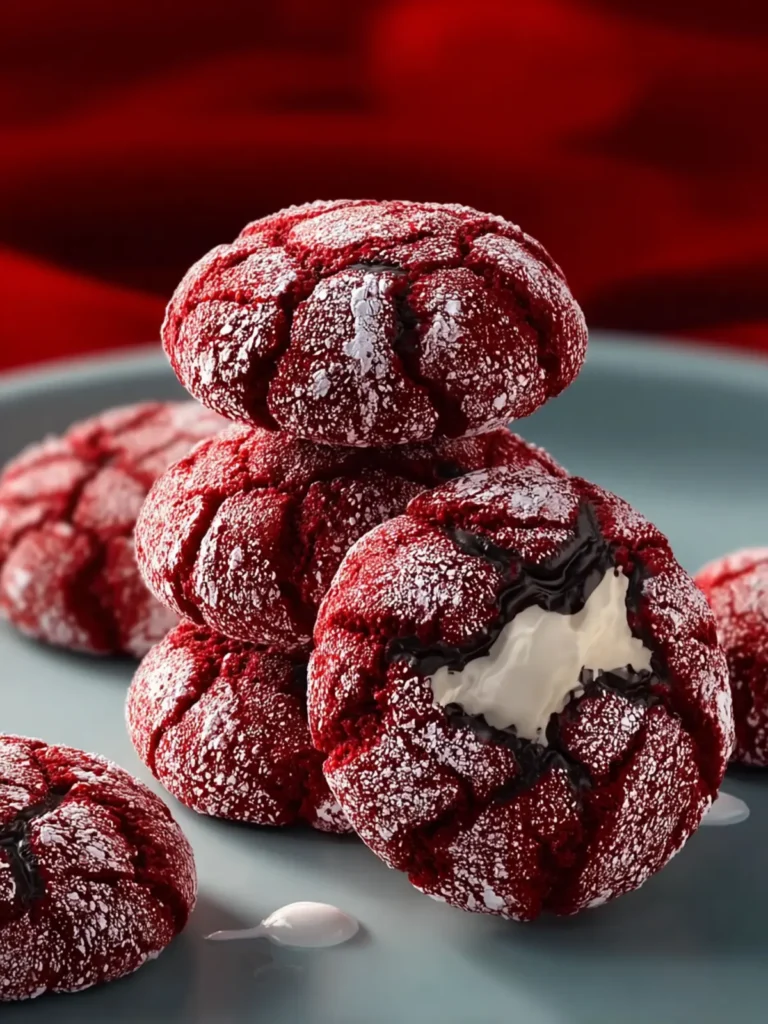 Quick Red Velvet Crinkle Cookies First Image