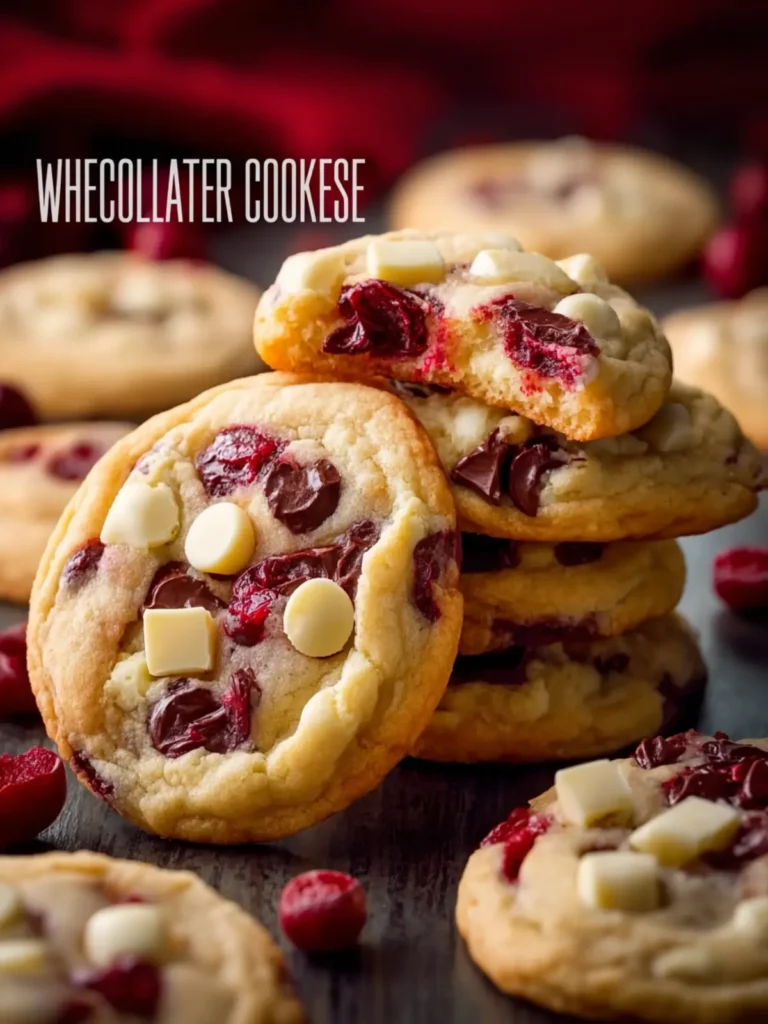 White Chocolate Cherry Cookies First Image