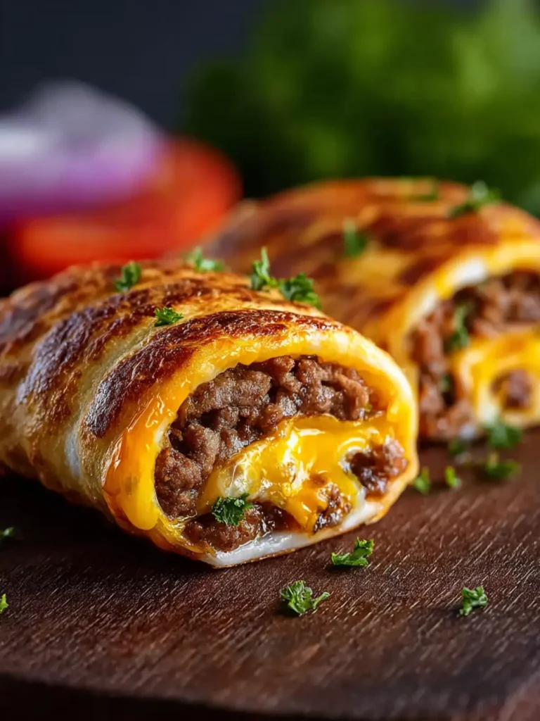 garlic butter cheeseburger rollups First Image