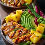 pineapple avocado chicken bowls First Image