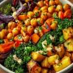 pineapple roasted veggie chickpea bowls First Image