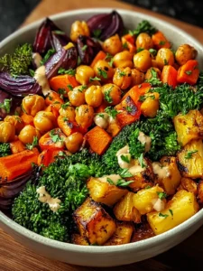 pineapple roasted veggie chickpea bowls First Image