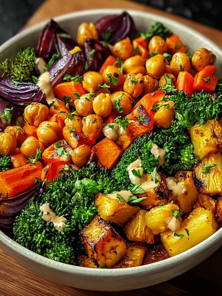 pineapple roasted veggie chickpea bowls First Image
